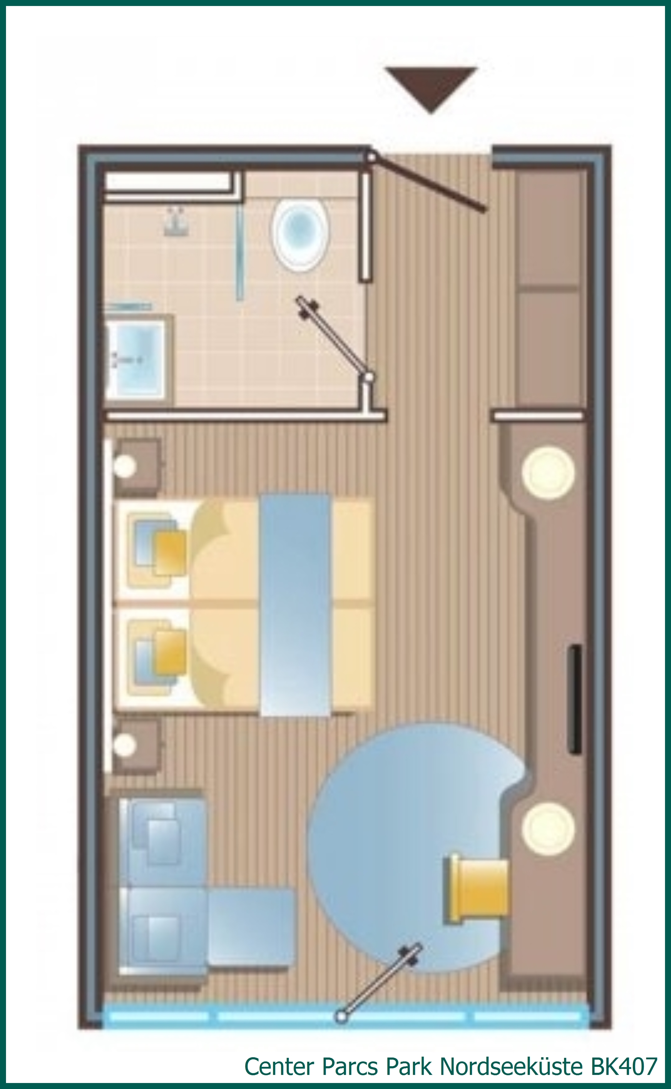 Hotelzimmer BK407 in Park Nordseeküste