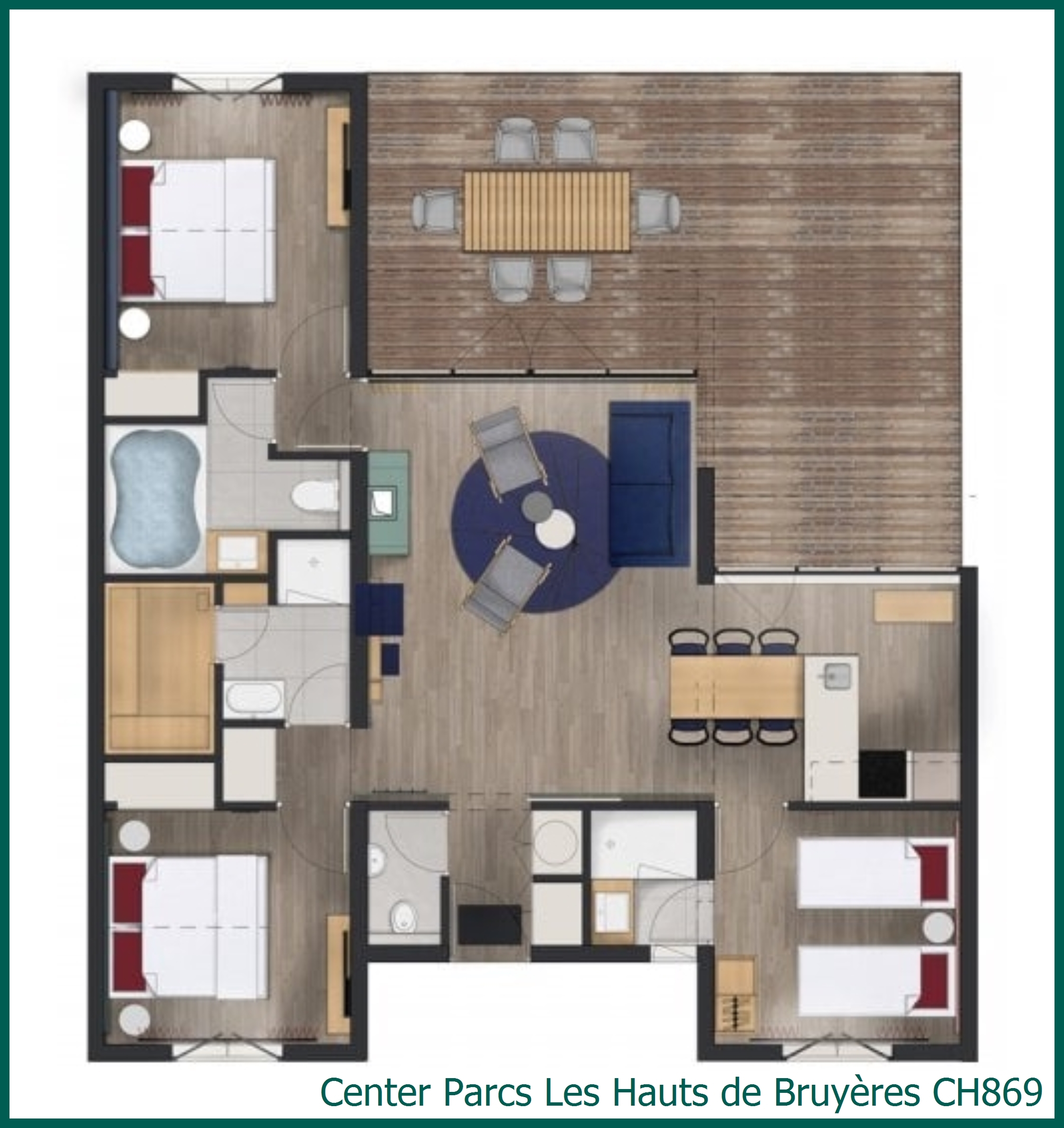 Holz-VIP-Ferienhaus CH869 in Les Hauts de Bruyères