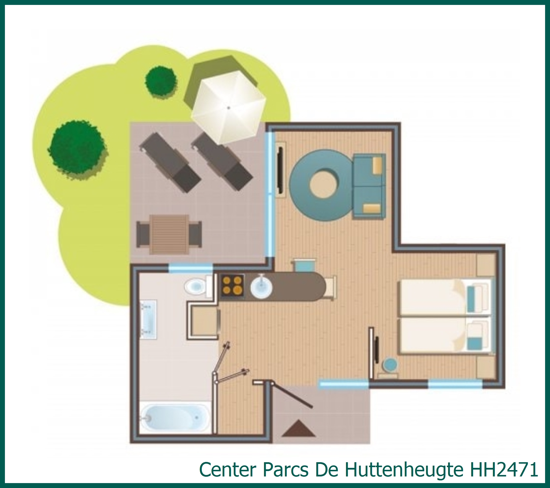 Premium 2 Personen-Ferienhaus HH2471 in De Huttenheugte