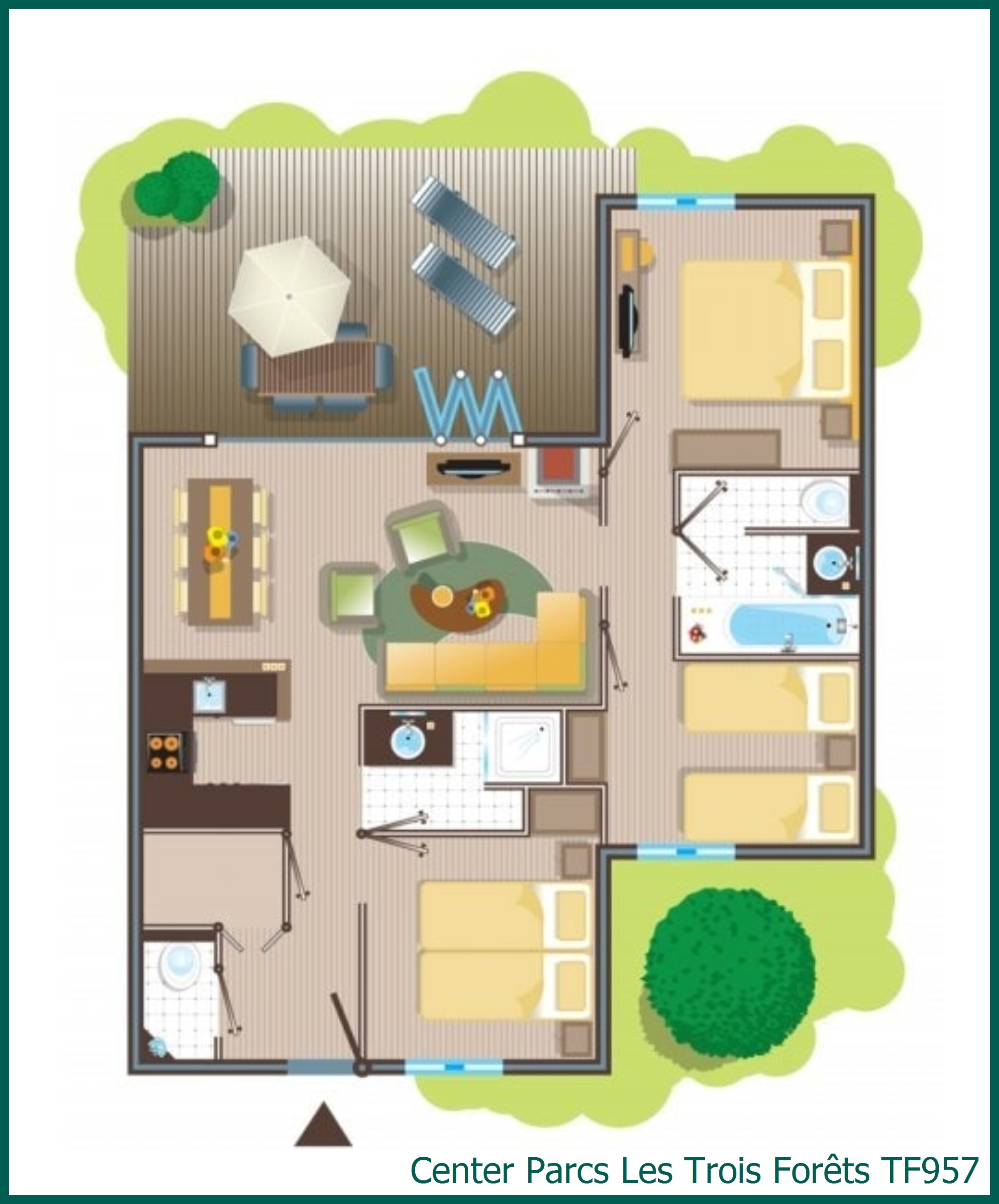 Premium-Ferienhaus TF957 in Les Trois Forêts