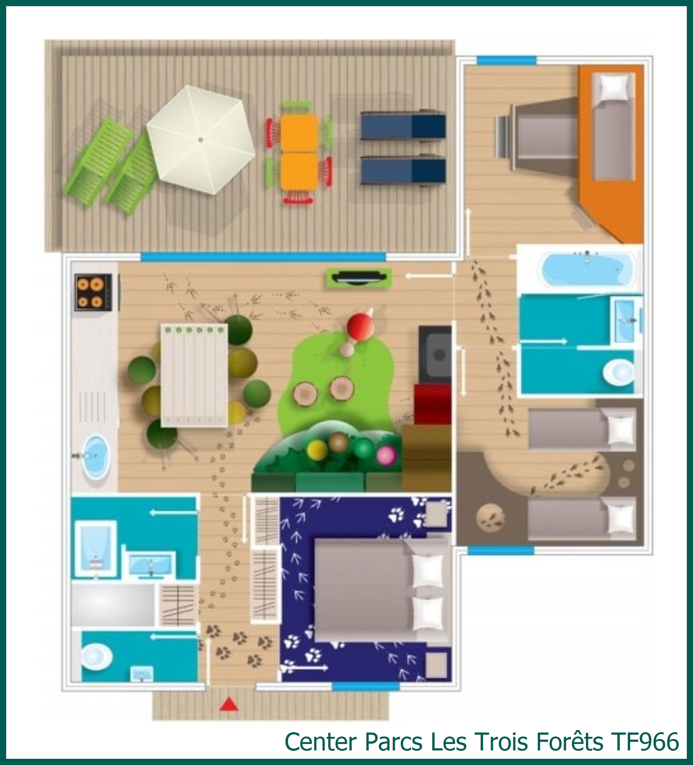 Waldtiere-Ferienhaus TF966 in Les Trois Forêts