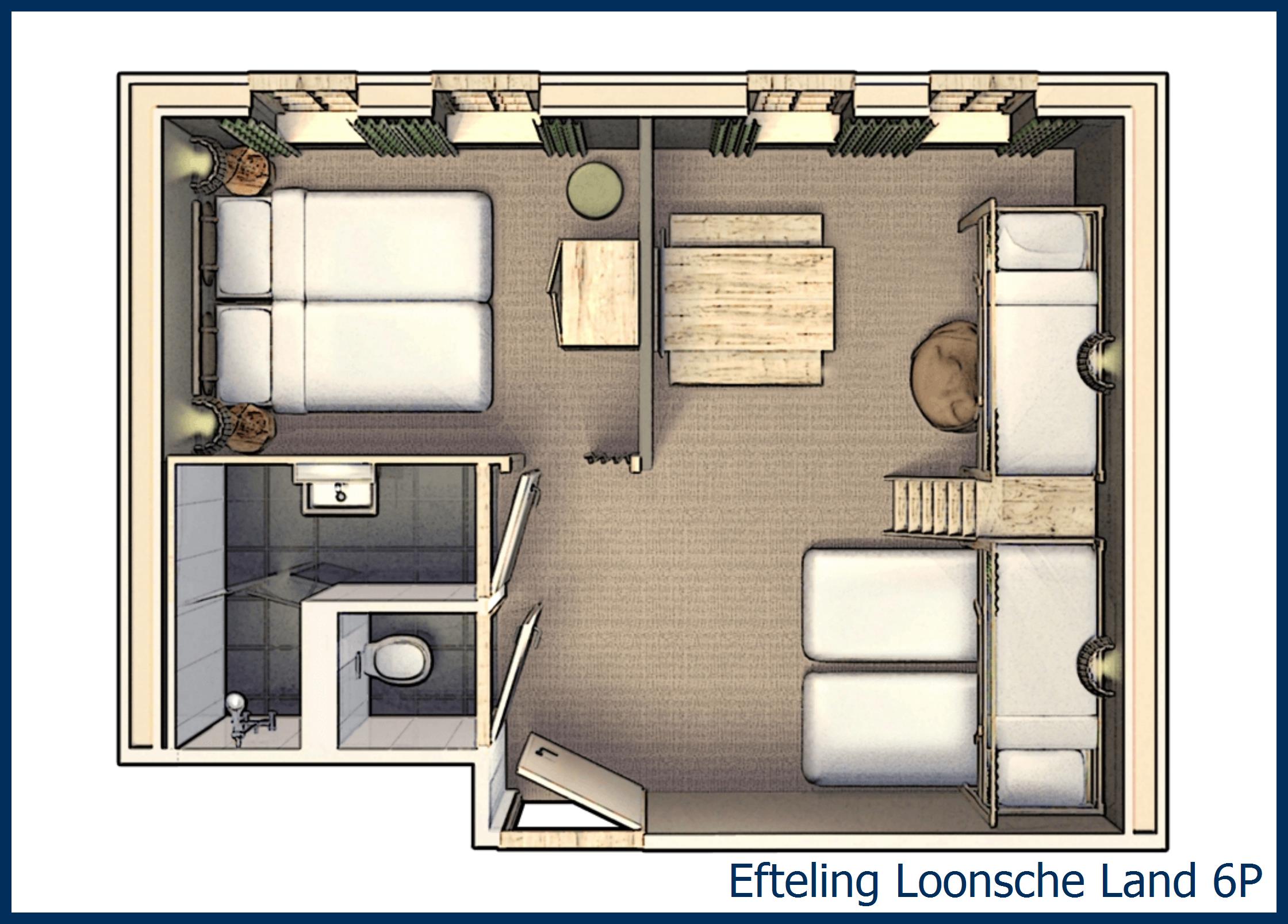 Hotelzimmer 6 Personen 6P in Loonsche Land