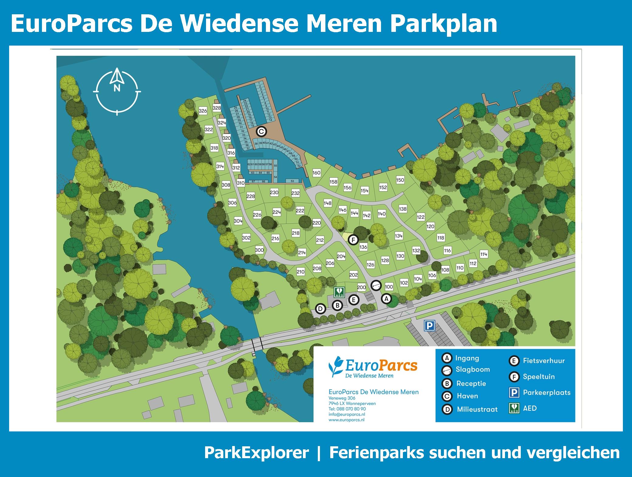 Karte und Lageplan De Wiedense Meren