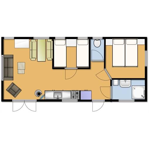 Kindermobilheim Mobilheim Hytte in De Flaasbloem