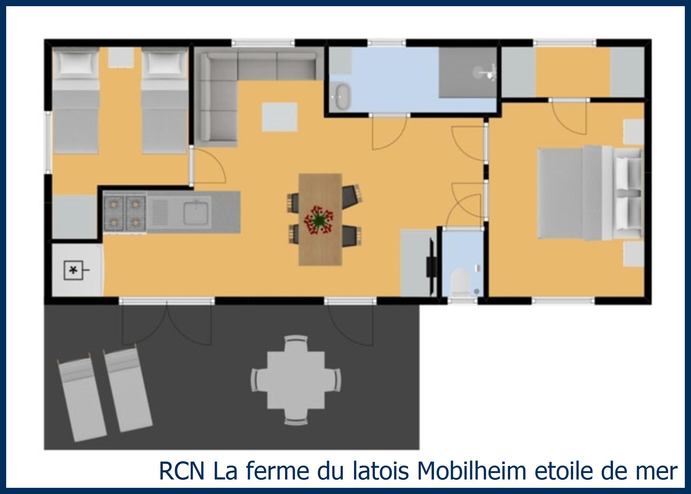 Kindermobilheim Mobilheim etoile de mer in La Ferme du Latois