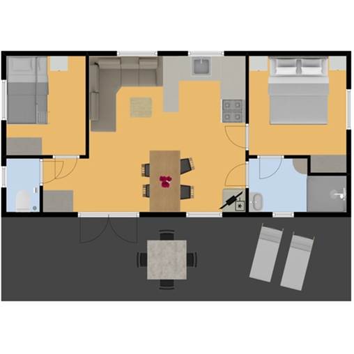 Kindermobilheim Mobilheim Sarlat - 4LMV XL in Le Moulin de la Pique