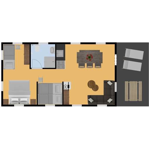 Blockhütte Safari lodge Belle Vue - 6FS in Le Moulin de la Pique