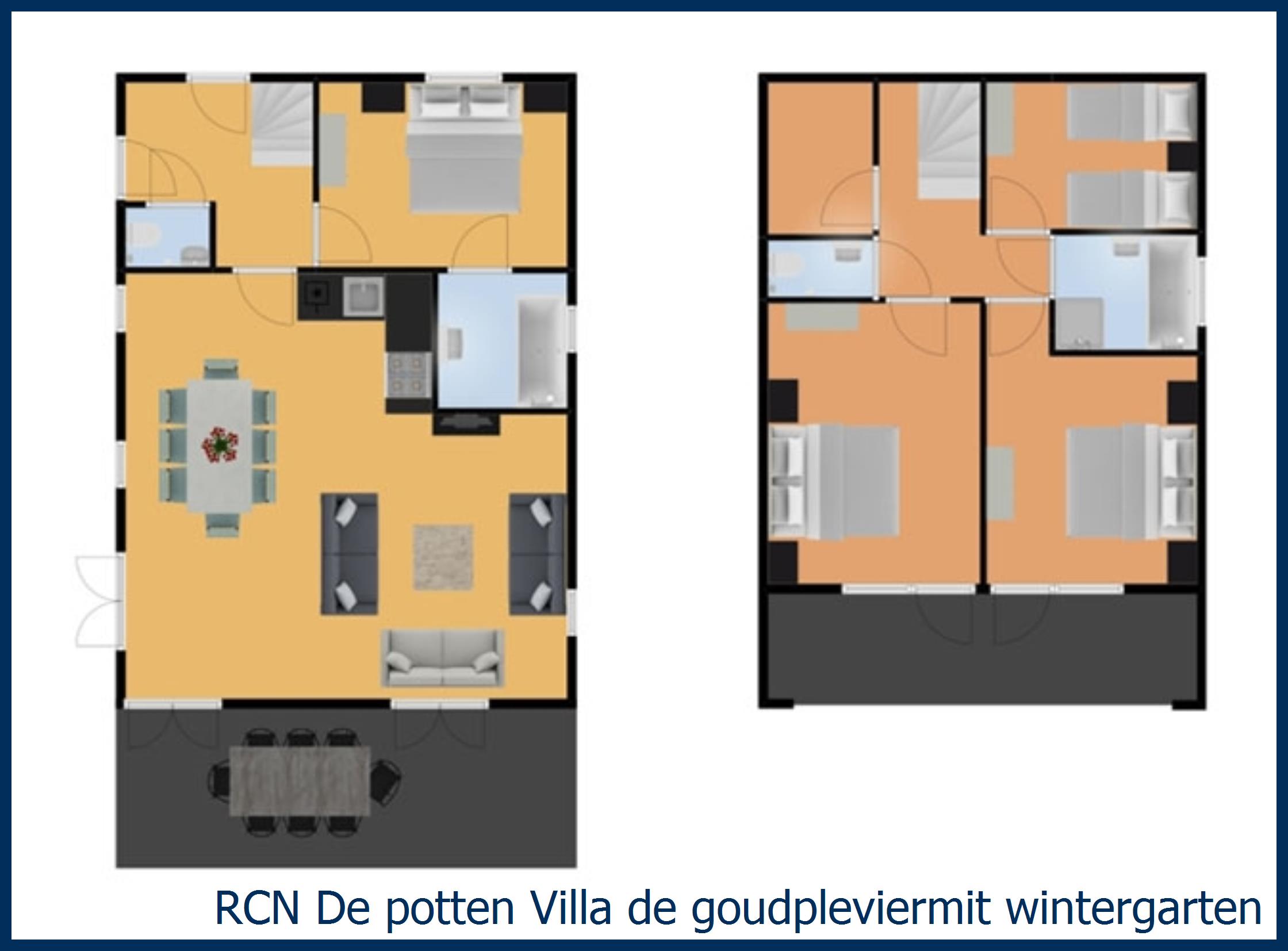 Ferienhaus Villa de goudpleviermit wintergarten in De Potten