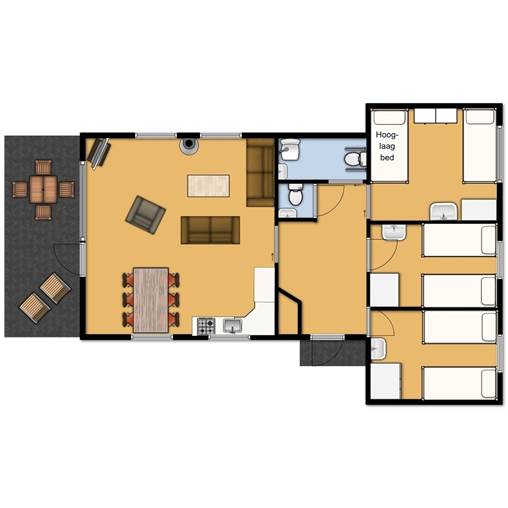 Ferienhaus Rollstuhlgerechtes  de Dobbe - 6A in De Roggeberg