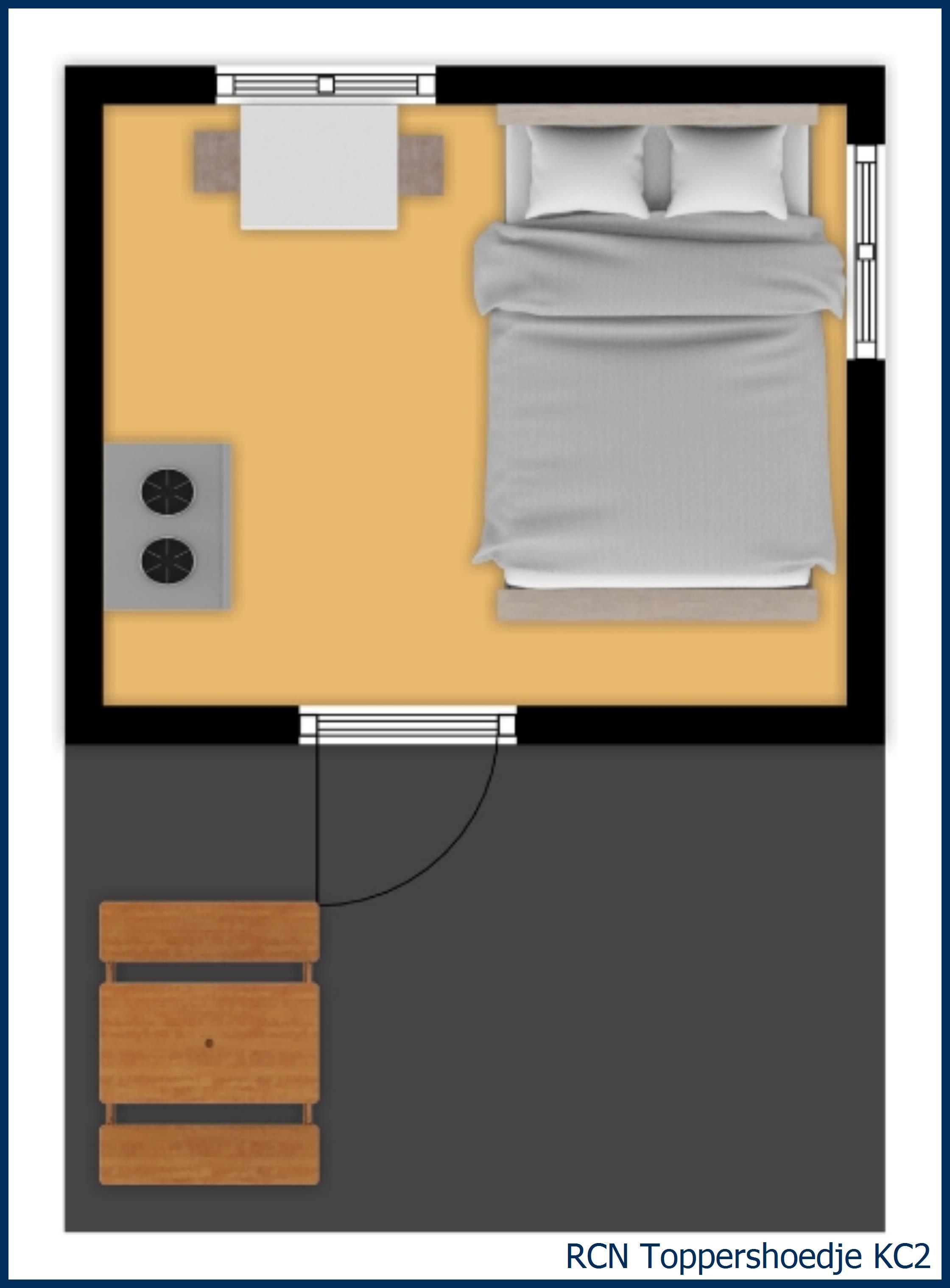 Camping-chalet de zeester KC2 in Toppershoedje