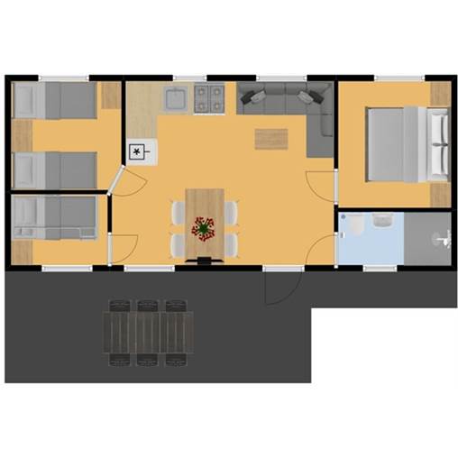 Kindermobilheim Standcaravan Zeearend in Toppershoedje