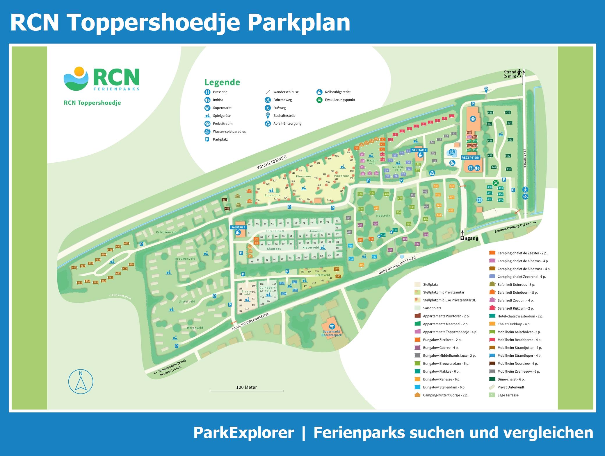 Karte und Lageplan RCN Toppershoedje