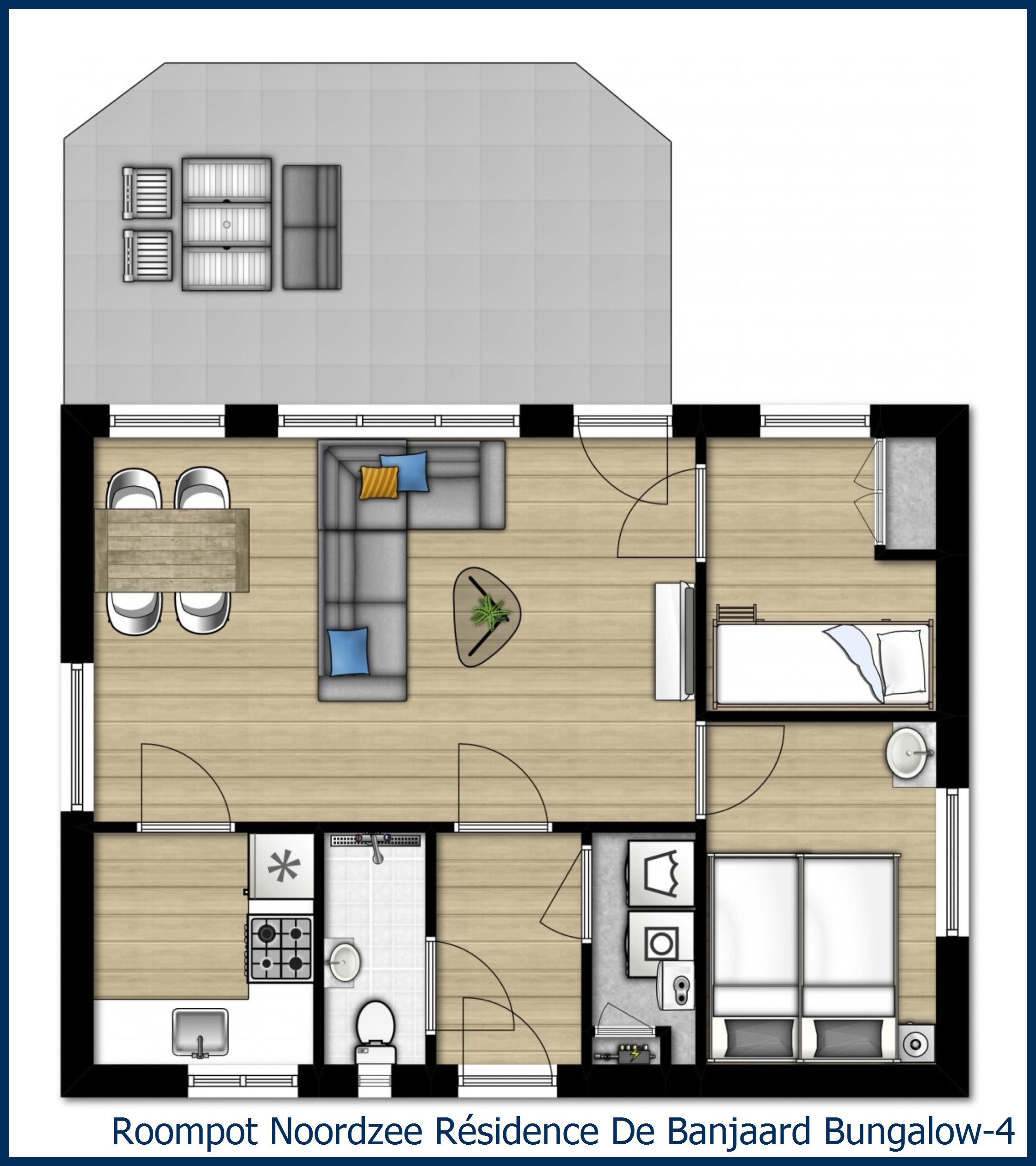 Bungalow 4 in Noordzee Résidence De Banjaard