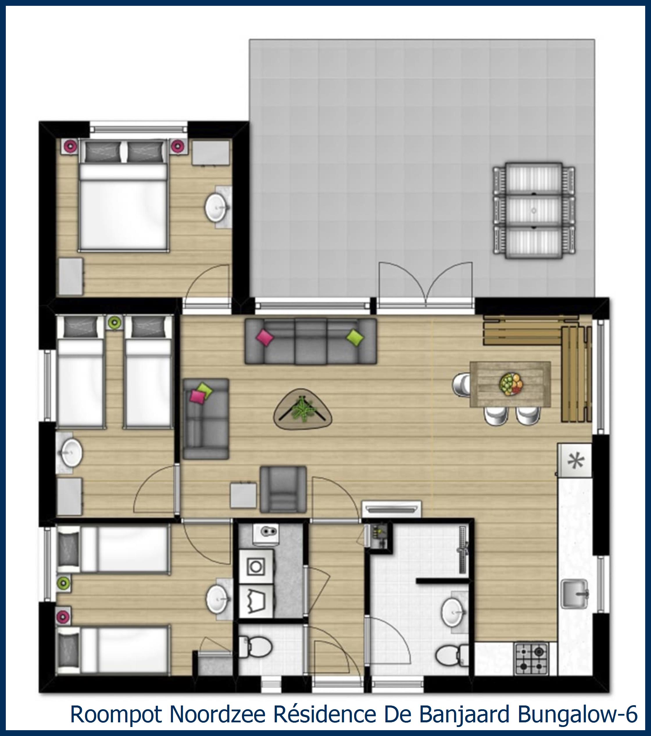 Bungalow 6 in Noordzee Résidence De Banjaard