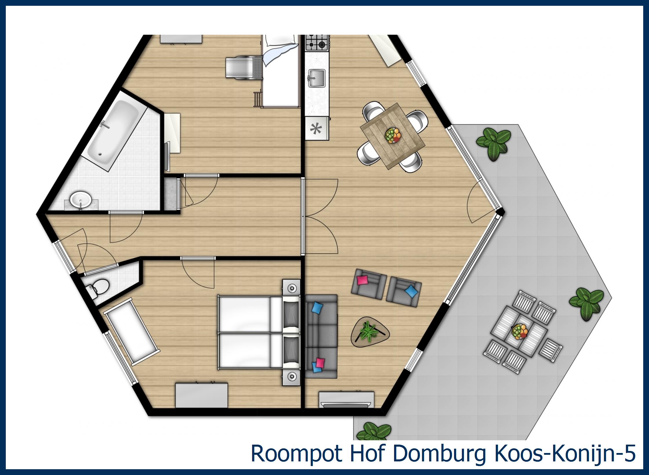 Bungalow Koos-Konijn-5 in Hof Domburg