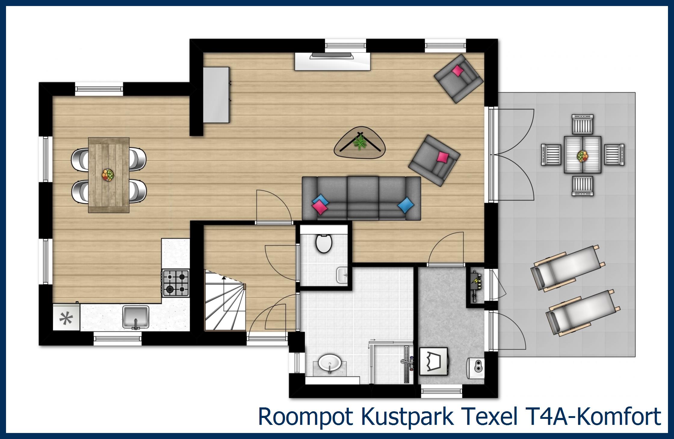 Bungalow T4A-Komfort in Kustpark Texel