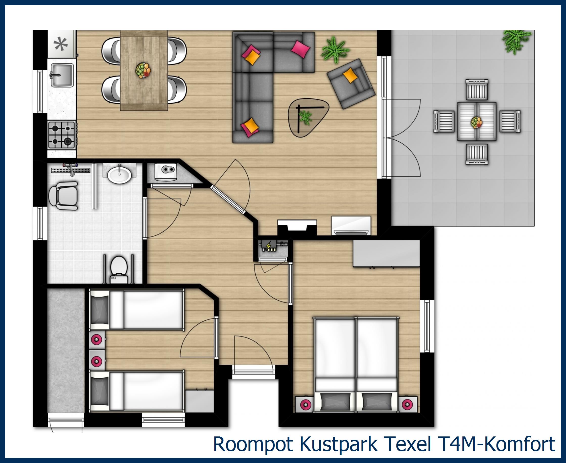 Bungalow T4M-Komfort in Kustpark Texel