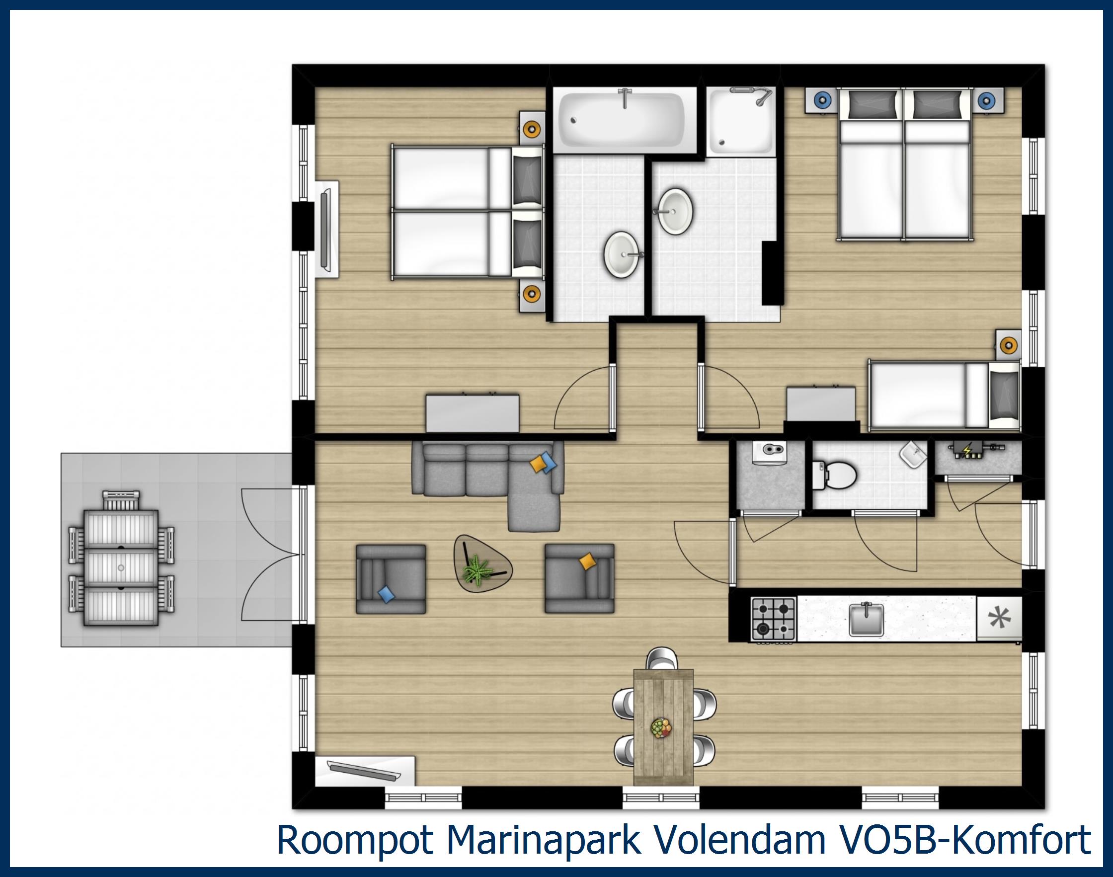Bungalow VO5B-Komfort in Marinapark Volendam