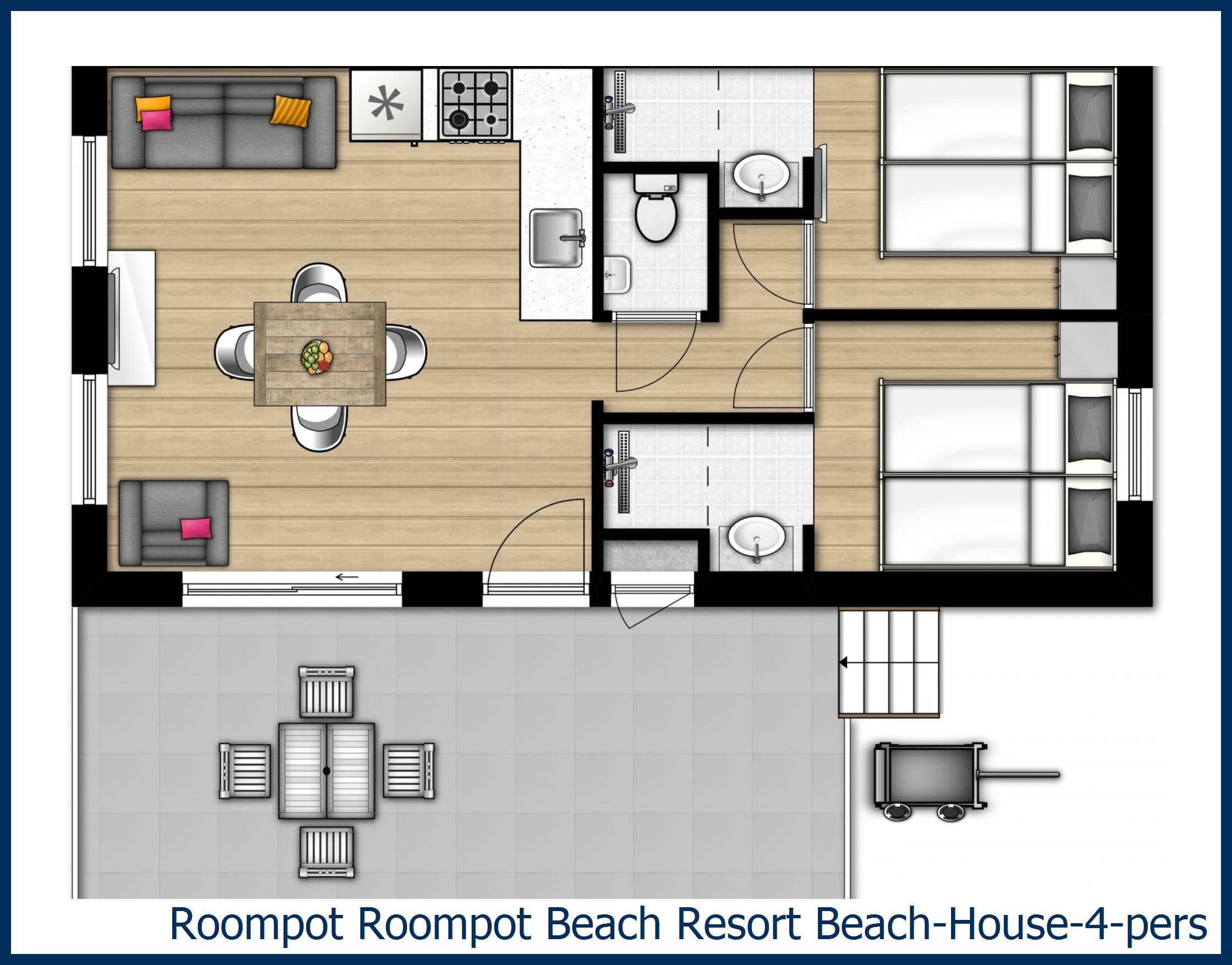 Beach House Beach-House-4-pers in Beach Resort