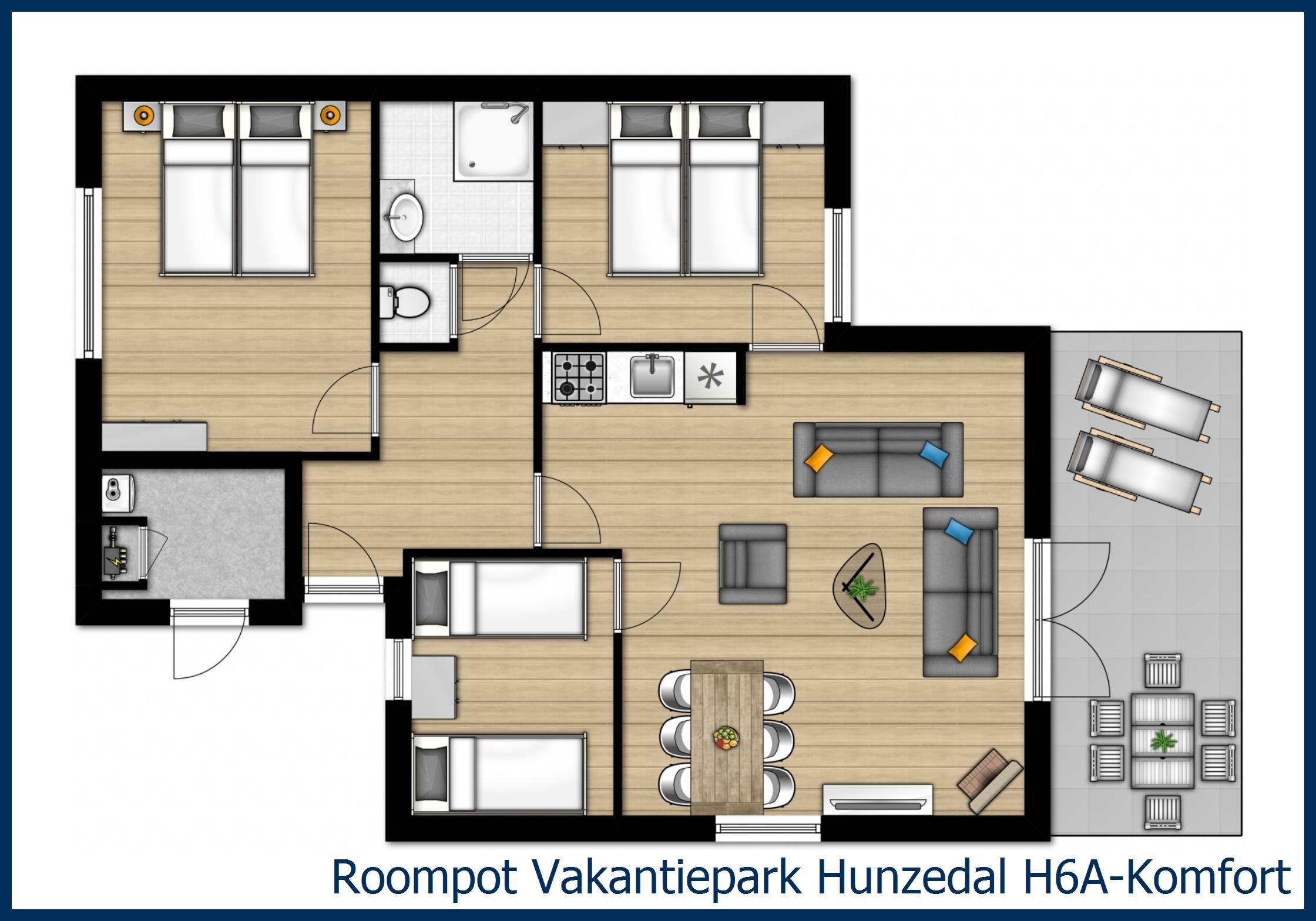 Bungalow H6A-Komfort in Hunzedal