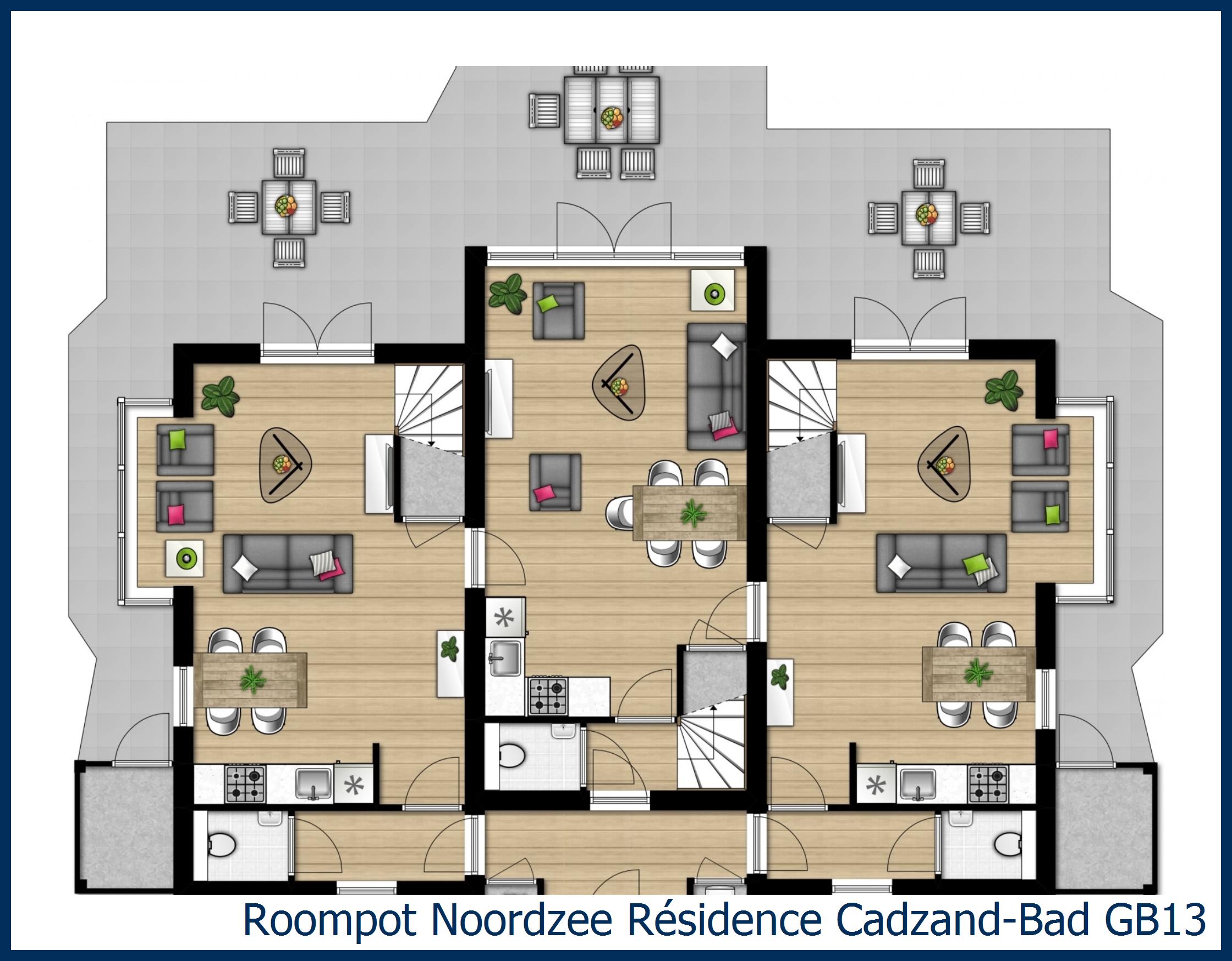 Bungalow GB13 in Noordzee Résidence Cadzand-Bad