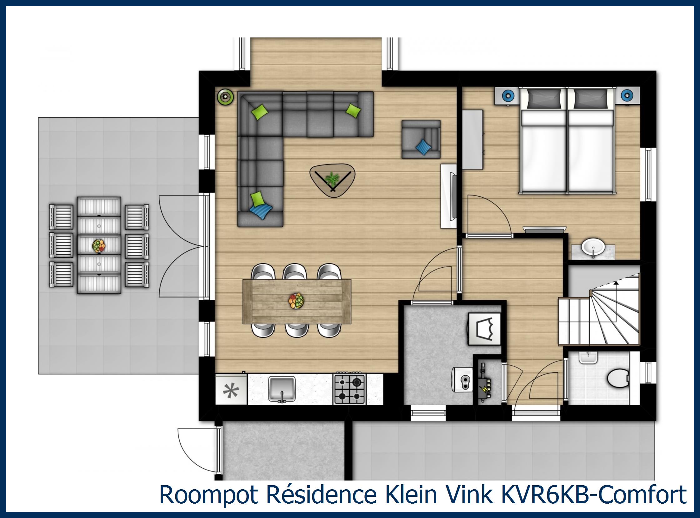 Bungalow KVR6KB-Comfort in Résidence Klein Vink