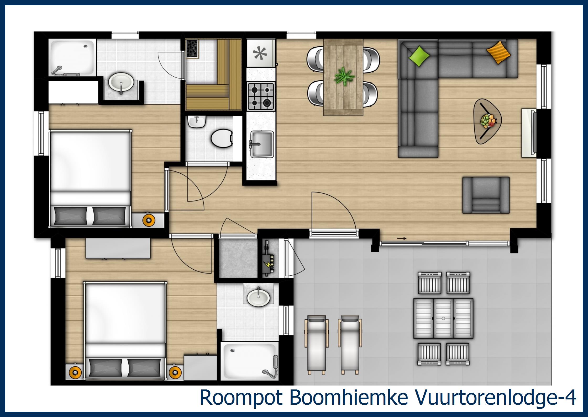 Lodge Vuurtorenlodge-4 in Boomhiemke